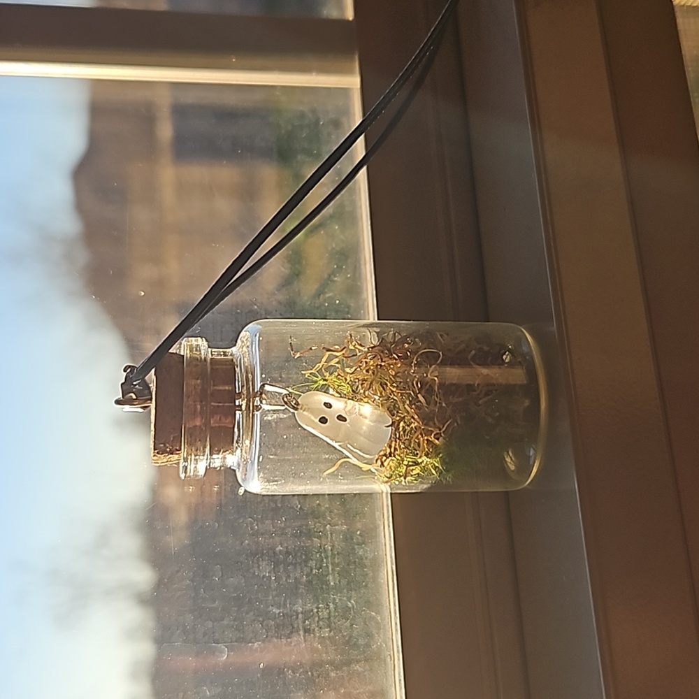 Ghost in a bottle necklace